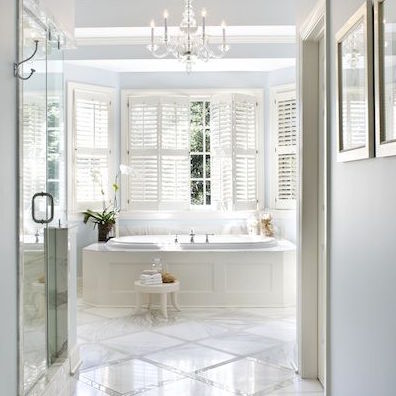 Bathroom window shutters