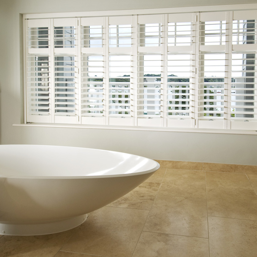 modern bathroom window shutters