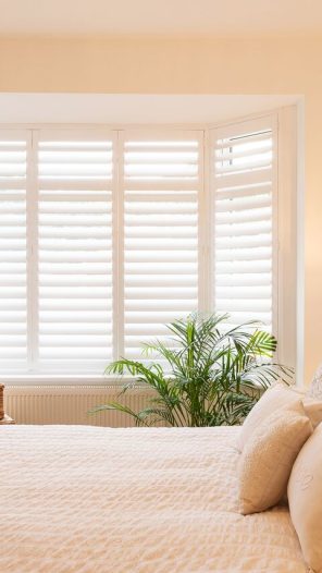 Swanage Plantation Shutters in bedroom