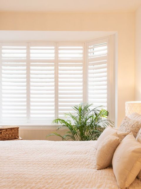 Swanage Plantation Shutters in bedroom