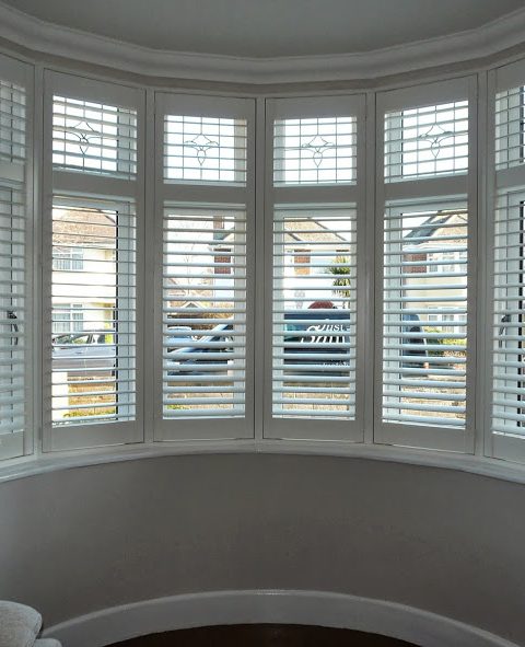White Bay Window Shutters