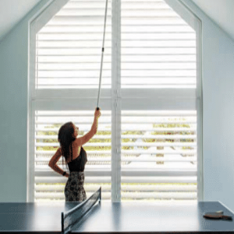 How to clean shutter blinds demonstration