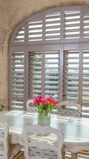 Purbeck window shutters in dining room