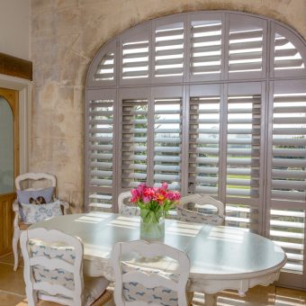 Purbeck window shutters in dining room