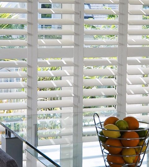 Margate Plantation shutters in kitchen