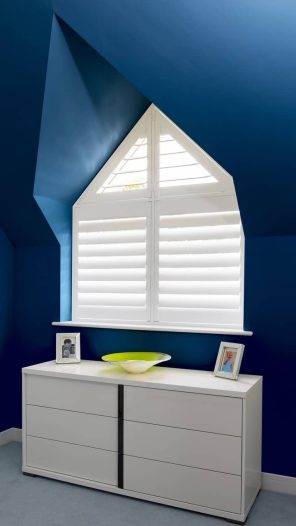 Bedroom with Plantation Shutters